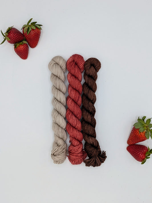 Chocolate Strawberry Pie Mini Skein Set