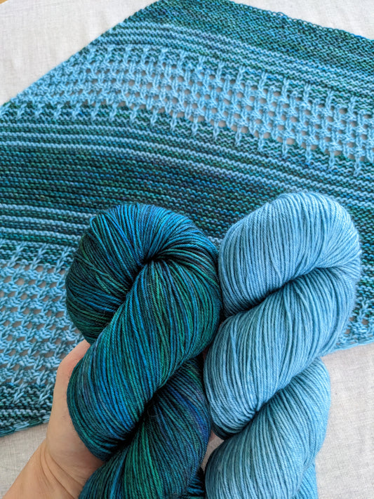 Knitting Kit - Lines & Lattice Shawl