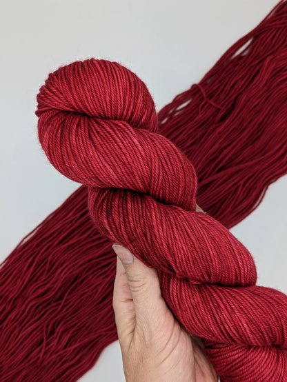 A Good Red Yarn in skein form