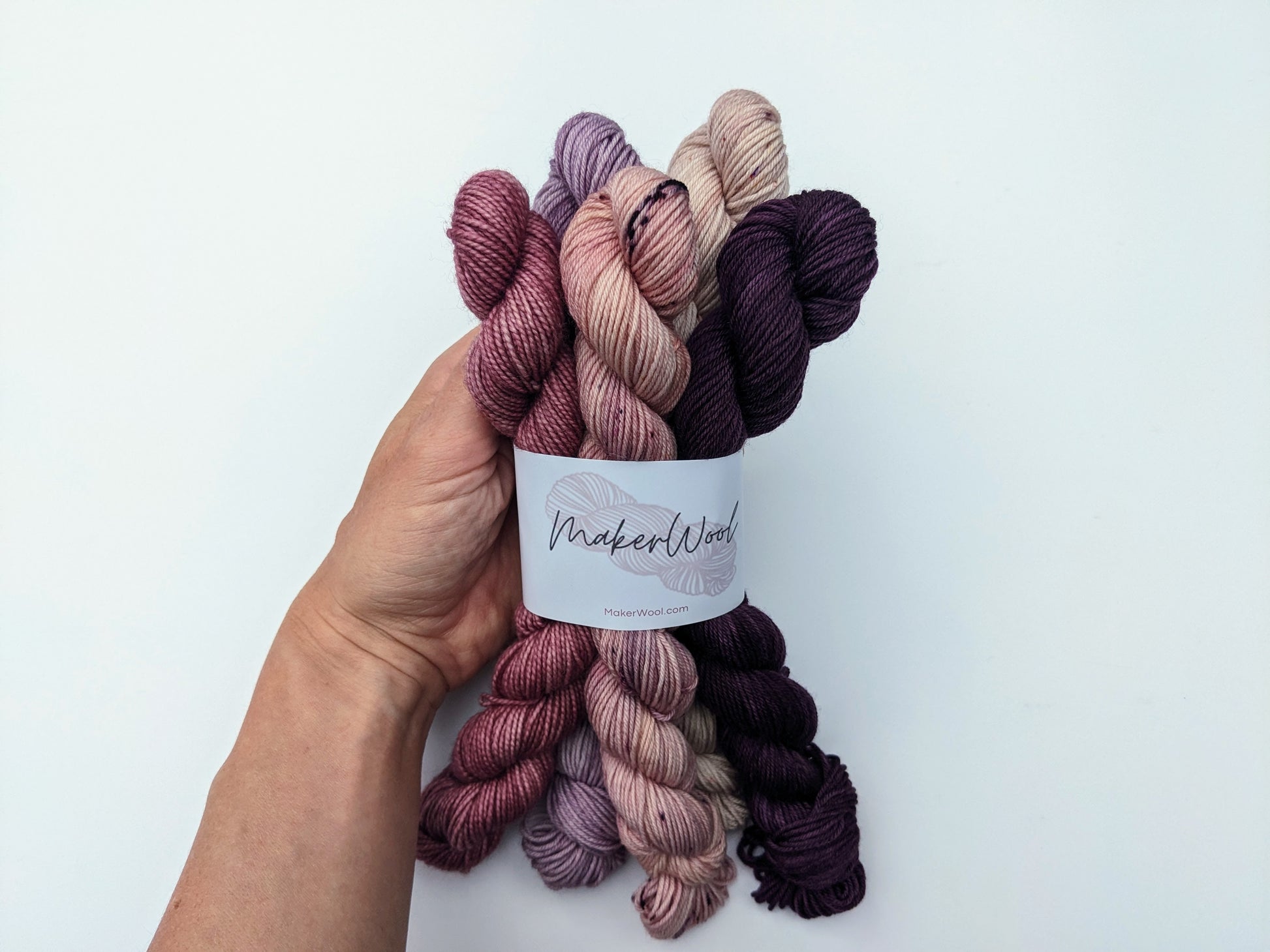 Berry Smoothie Yarn mini skeins in vibrant colors