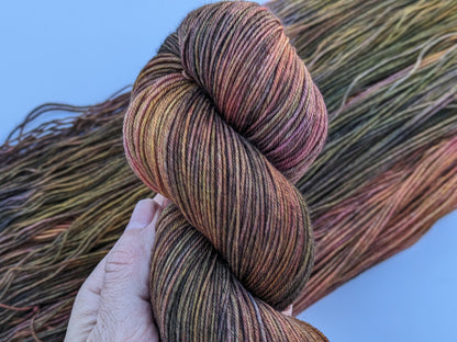 Mahogany Yarn Skein, showcasing rich brown tones