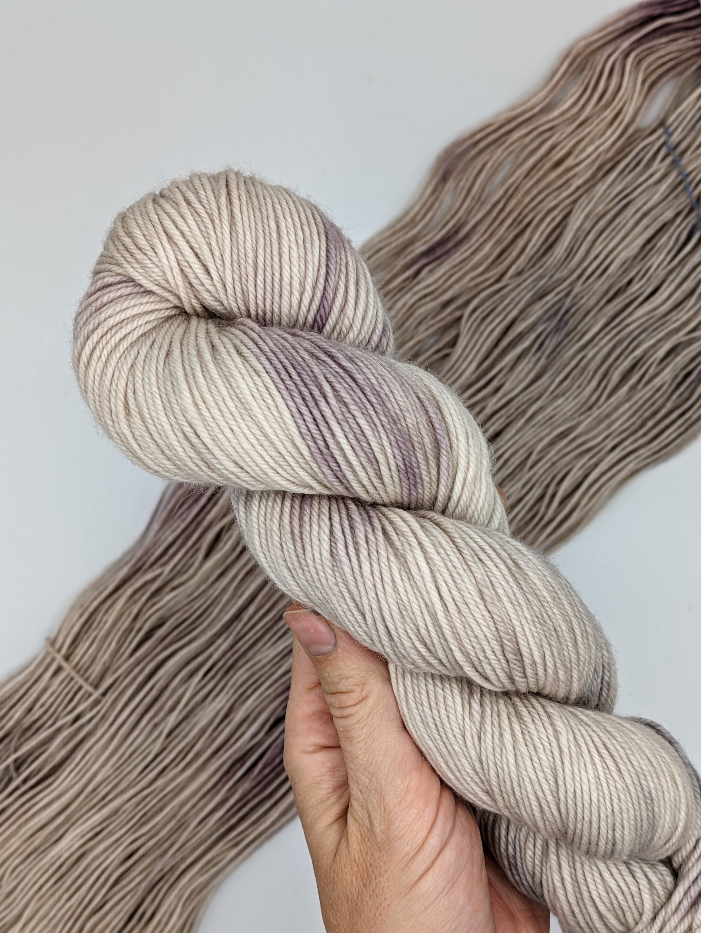 Natural Beauty Yarn in DK weight, showcasing natural hues